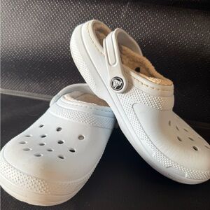 Crocs Classic Lined Clogs, Women’s Size 8 Light Blue Crocs, Sherpa Lined Clogs